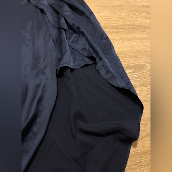 Lulus Law of Attraction Navy Blue One-Shoulder Asymmetrical Midi Dress - Picture 6 of 11